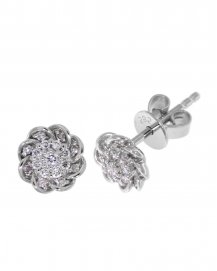 FLORAL STYLE DIAMOND STUDS (VE408)