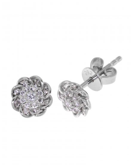 FLORAL STYLE DIAMOND STUDS (VE408)