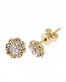 FLORAL STYLE DIAMOND STUDS (VE408)