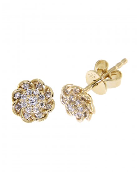 FLORAL STYLE DIAMOND STUDS (VE408)