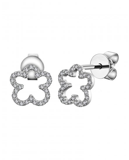 FLORAL STYLE DIAMOND STUDS (VE414)
