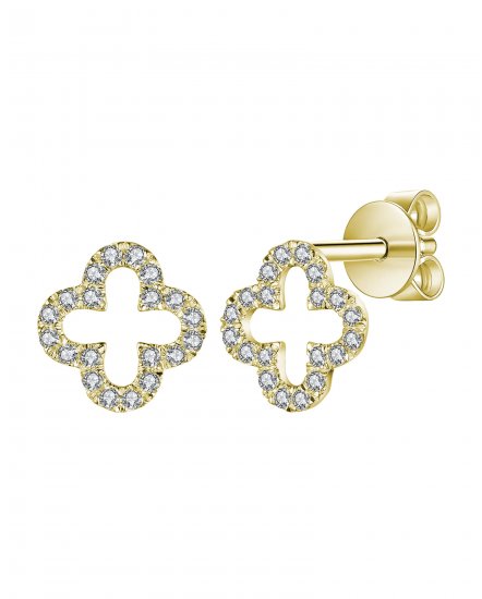 CLOVER STYLE DIAMOND STUDS (VE432)