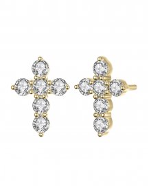 CROSS DIAMOND STUDS (VE436)