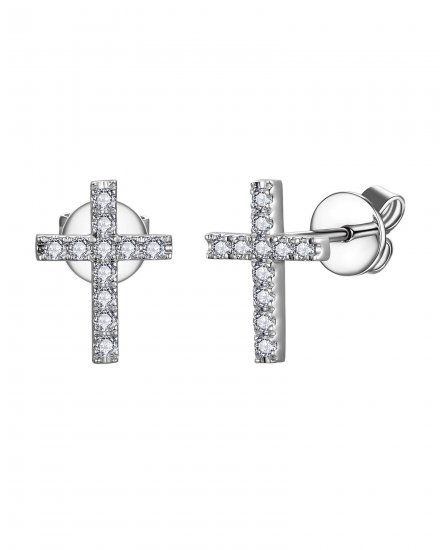 CROSS DIAMOND STUDS (VE439)