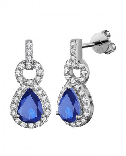 PEAR SAPPHIRE DIAMOND DANGLING (VE441)
