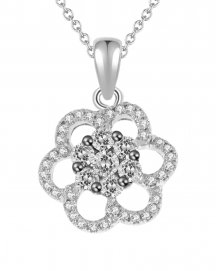 FLORAL STYLE CLUSTER DIAMOND PENDANT (VP211)