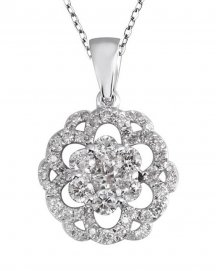 FLORAL STYLE CLUSTER DIAMOND PENDANT (VP321)