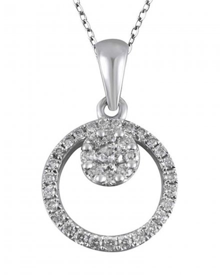 ROUND CLUSTER  DIAMOND PENDANT (VP331)