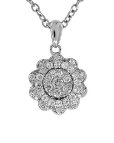 FLORAL STYLE CLUSTER DIAMOND PENDANT (VP412)