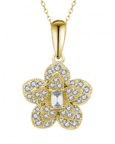 FLORAL STYLE DIAMOND PENDANT (VP470)