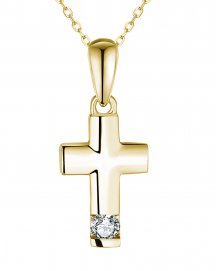 CROSS SOLITAIRE DIAMOND PENDANT (VP471)
