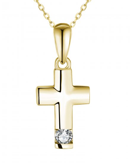 CROSS SOLITAIRE DIAMOND PENDANT (VP471)