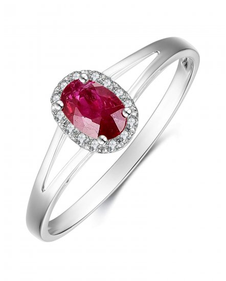 OVAL COLORED STONE DIAMOND RING (VR294)