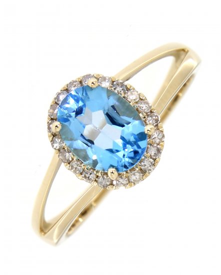 OVAL COLORED STONE DIAMOND RING (VR374)