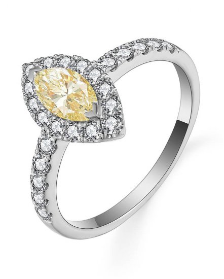 MULTI TONE MARQUISE DIAMOND ENGAGEMENT RING (TR5744)