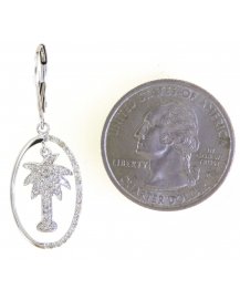 PALM TREE DIAMOND DANGLING (KE152)