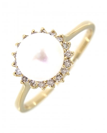 PEARL DIAMOND RING (KR122)