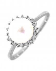 PEARL DIAMOND RING (KR122)
