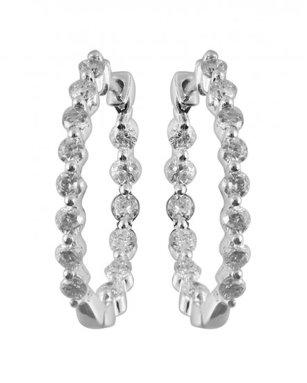 INSIDE OUTSIDE DIAMOND HOOPS (SE403)