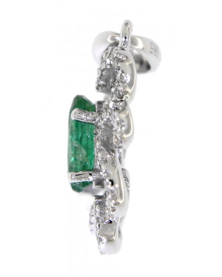 OVAL EMERALD DIAMOND PENDANT (SP051)