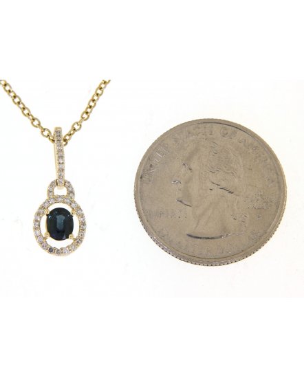 OVAL SAPPHIRE DIAMOND PENDANT (SP510)