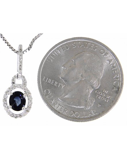 OVAL SAPPHIRE DIAMOND PENDANT (SP510)