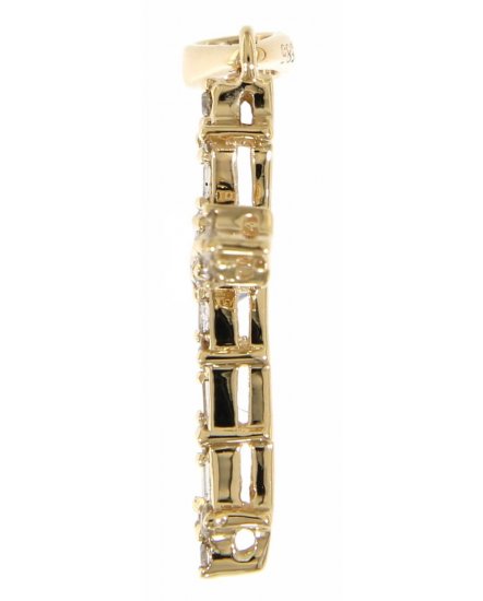 CROSS BAGUETTE DIAMOND PENDANT (SP554)