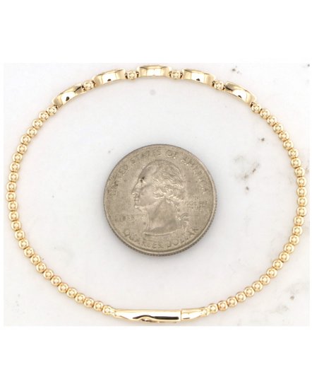 MARQUISE STYLE DIAMOND FLEXIBLE BANGLE BRACELET (TB1018)