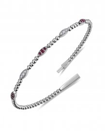 RUBY DIAMOND FLEXIBLE BANGLE BRACELET (TB1018C)