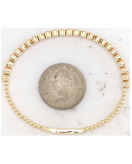 EMERALD DIAMOND FLEXIBLE BANGLE BRACELET (TB1020)