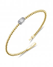 BAGUETTE DIAMOND FLEXIBLE BANGLE BRACELET (TB1038)