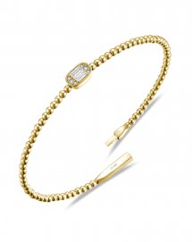 BAGUETTE DIAMOND FLEXIBLE BANGLE BRACELET (TB1038)