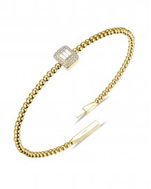 BAGUETTE DIAMOND FLEXIBLE BANGLE BRACELET (TB1041)