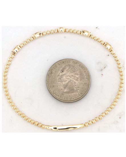 MARQUISE STYLE DIAMOND FLEXIBLE BANGLE BRACELET (TB1046)