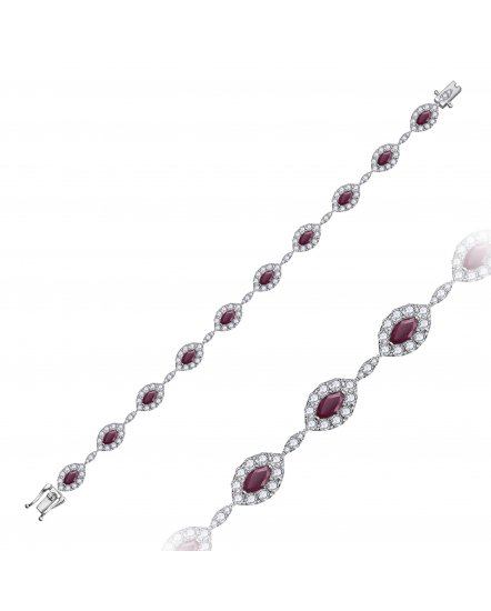 MARQUISE RUBY DIAMOND BRACELET (TB1073)