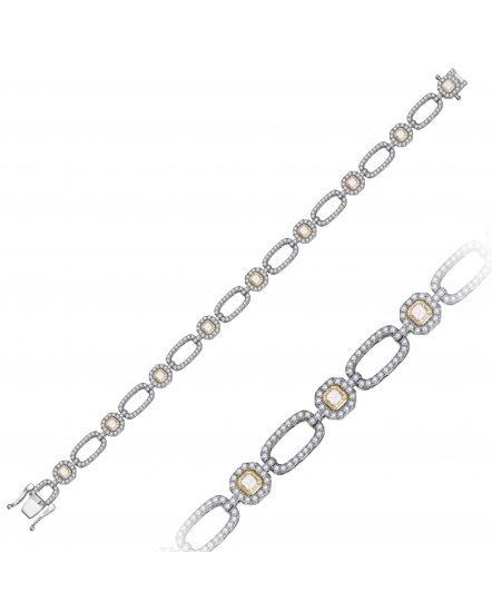 MULTI TONE RADIANT DIAMOND BRACELET (TB1101)