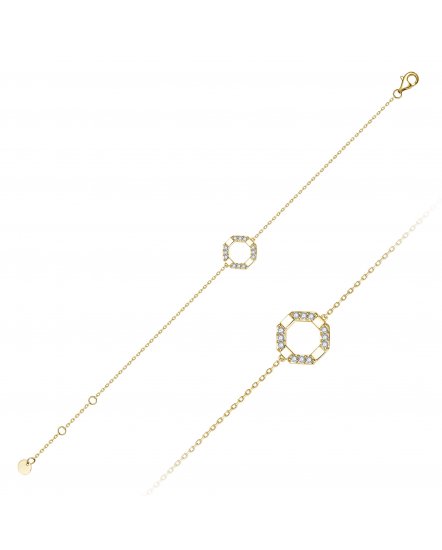 OCTAGON STYLE DIAMOND BRACELET (TB1119)