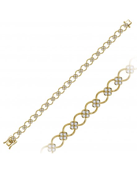CLOVER STYLE DIAMOND BRACELET (TB1133)