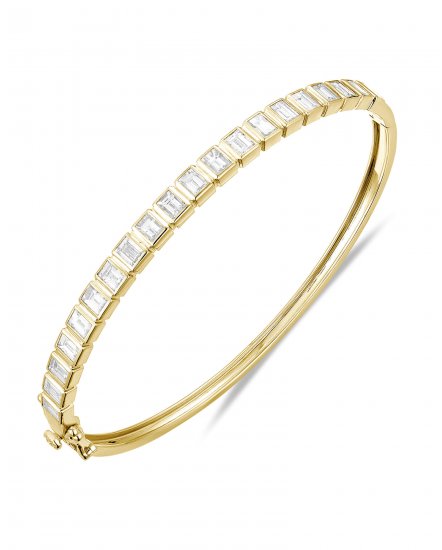 BAGUETTE DIAMOND BANGLE BRACELET (TB1138)
