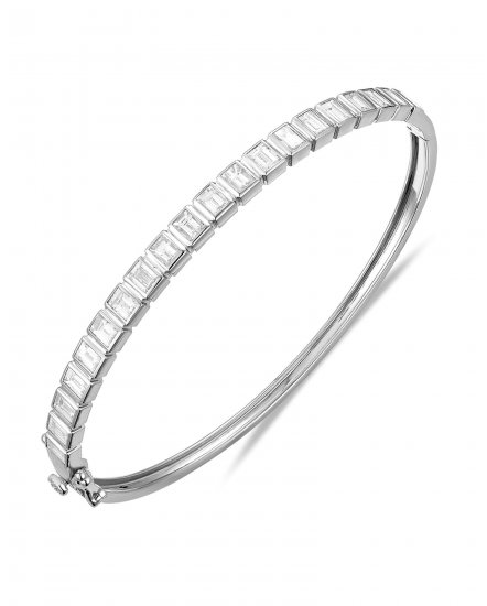 BAGUETTE DIAMOND BANGLE BRACELET (TB1138)
