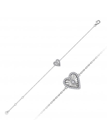 HEART SHAPE DIAMOND BRACELET (TB1145)