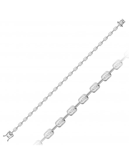 EMERALD CUT DIAMOND BRACELET (TB1146)