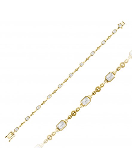 EMERALD CUT DIAMOND BRACELET (TB1148)