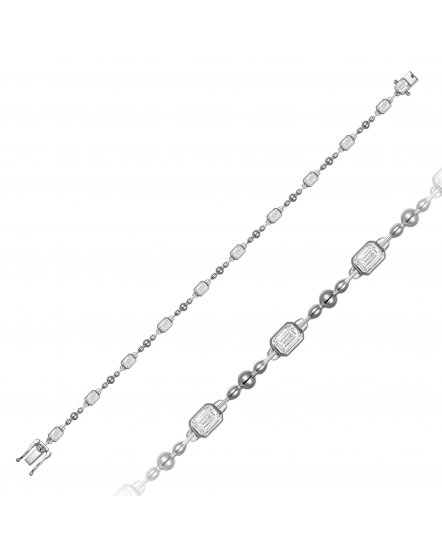 EMERALD CUT DIAMOND BRACELET (TB1148)