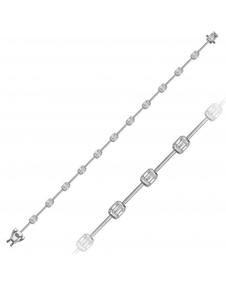 EMERALD CUT DIAMOND BRACELET (TB1152)