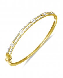 BAGUETTE DIAMOND BANGLE BRACELET (TB1187)