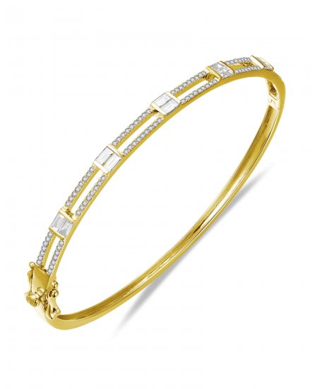 BAGUETTE DIAMOND BANGLE BRACELET (TB1187)