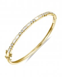 BAGUETTE DIAMOND BANGLE BRACELET (TB1189)