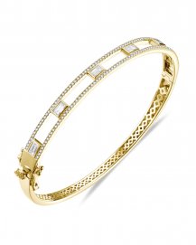 BAGUETTE DIAMOND BANGLE BRACELET (TB1190)