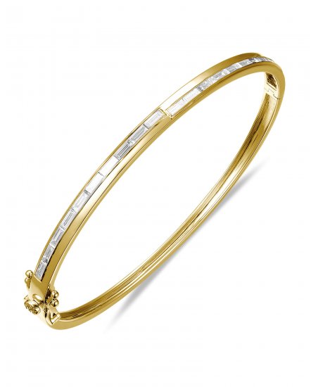 BAGUETTE DIAMOND BANGLE BRACELET (TB1191)